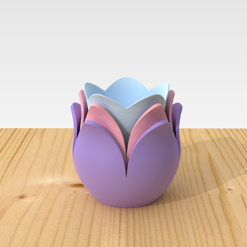 TULIPI minimal – Modular set of 3 stackable pots
