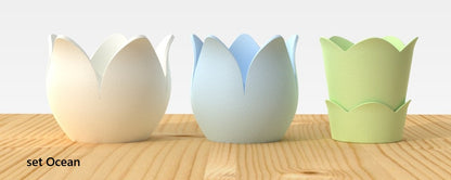 Set of 3 TULIPANO vases - stackable and modular