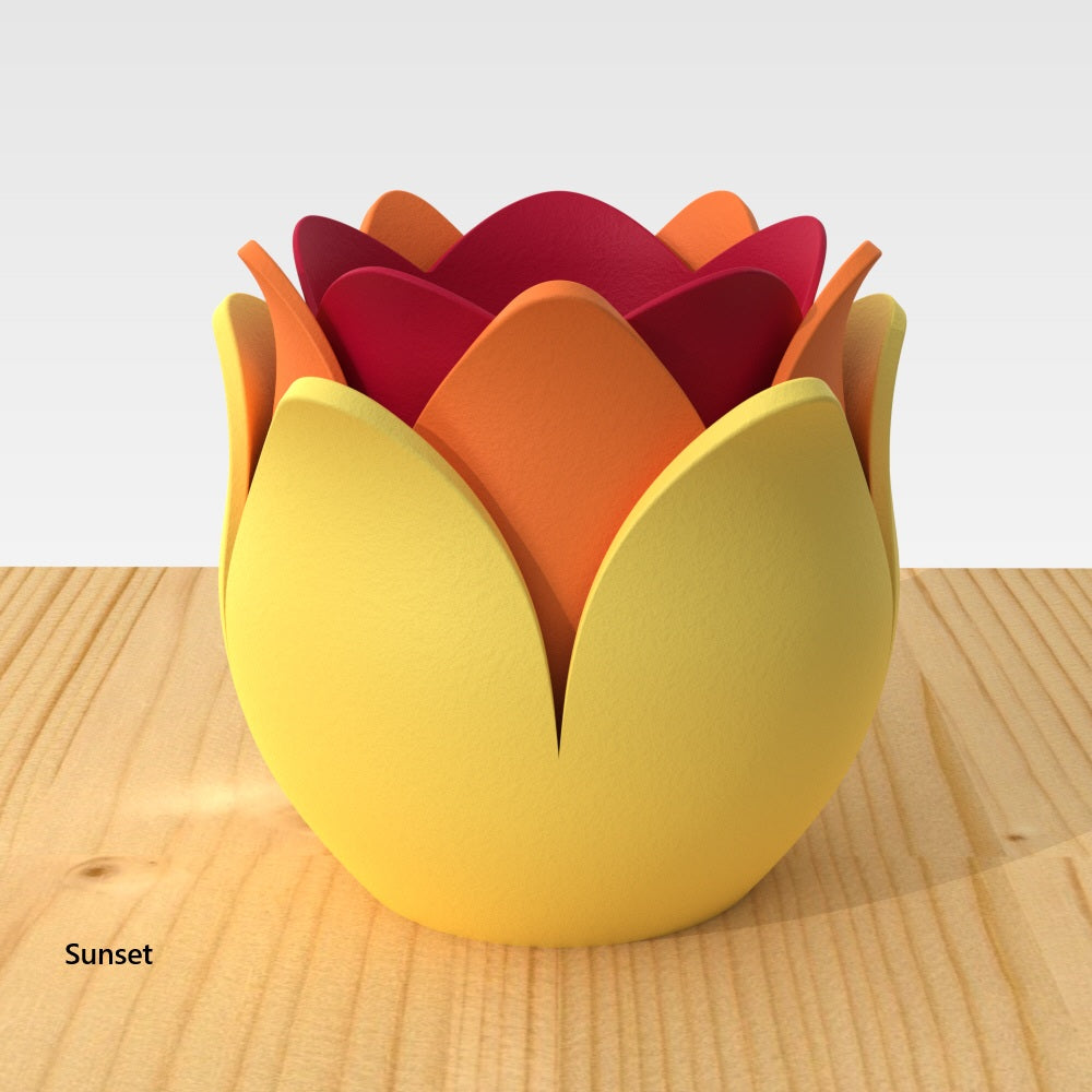 Set of 3 TULIPANO vases - stackable and modular