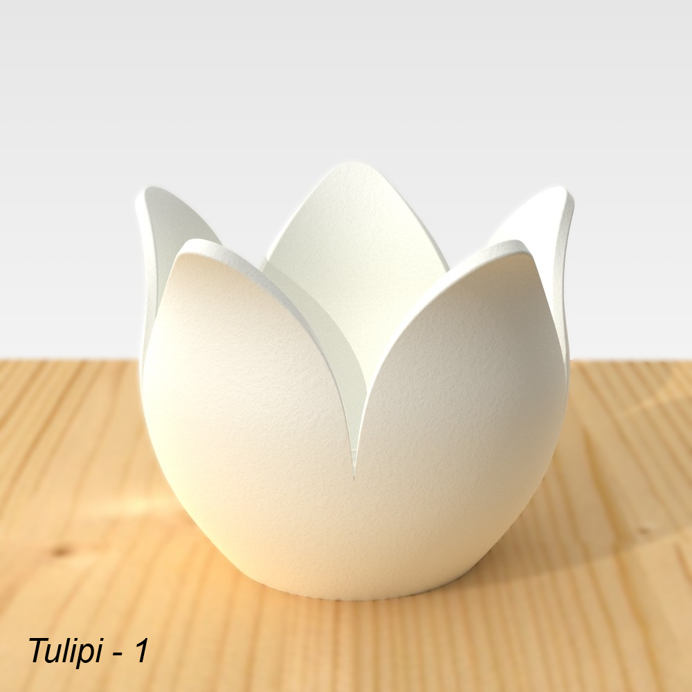 Set of 3 TULIPANO vases - stackable and modular