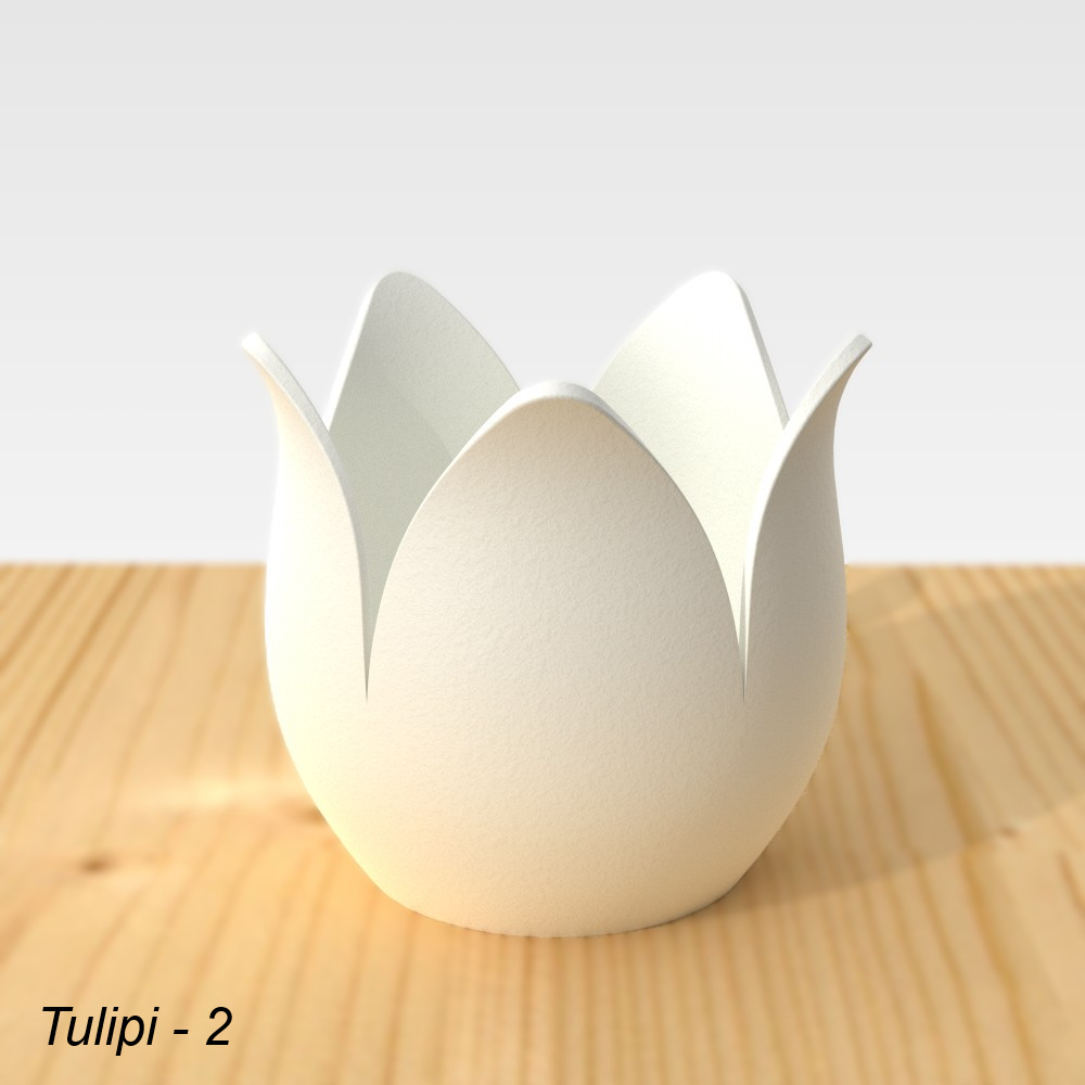 Set of 3 TULIPANO vases - stackable and modular