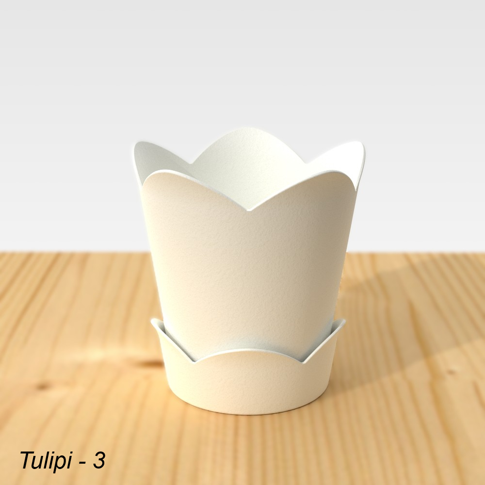 Set of 3 TULIPANO vases - stackable and modular