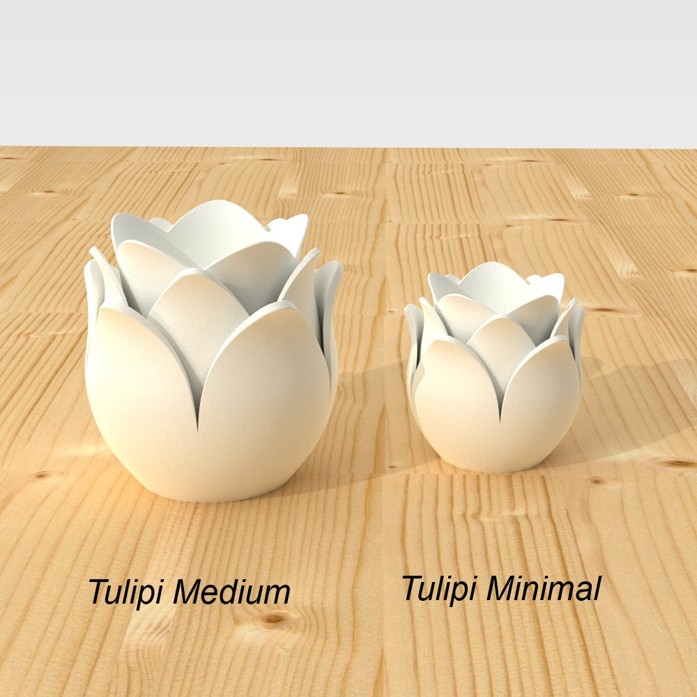 Set of 3 TULIPANO vases - stackable and modular